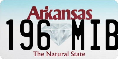 AR license plate 196MIB
