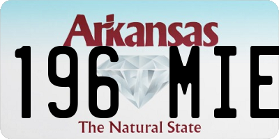 AR license plate 196MIE