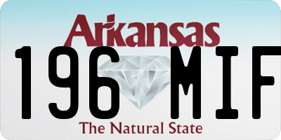 AR license plate 196MIF