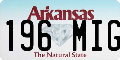 AR license plate 196MIG