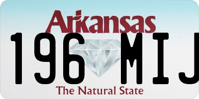 AR license plate 196MIJ