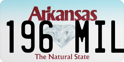 AR license plate 196MIL