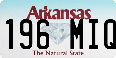 AR license plate 196MIQ