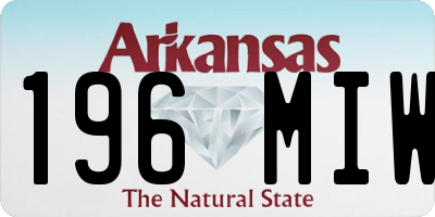 AR license plate 196MIW