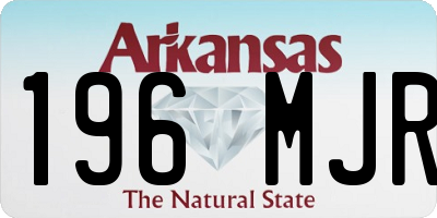 AR license plate 196MJR
