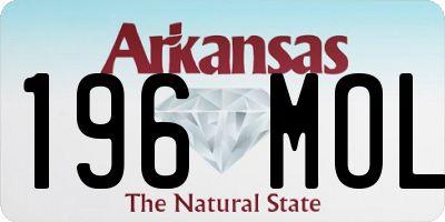 AR license plate 196MOL