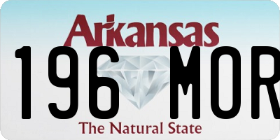 AR license plate 196MOR