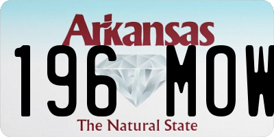 AR license plate 196MOW
