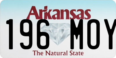 AR license plate 196MOY