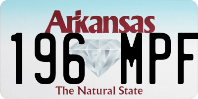 AR license plate 196MPF