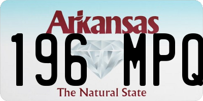 AR license plate 196MPQ