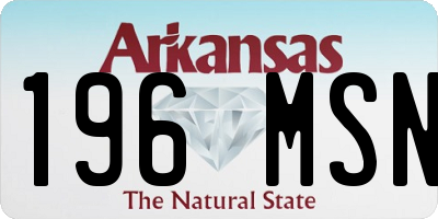 AR license plate 196MSN
