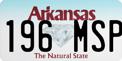 AR license plate 196MSP