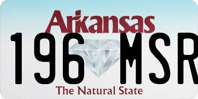 AR license plate 196MSR