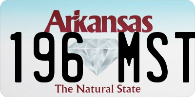 AR license plate 196MST