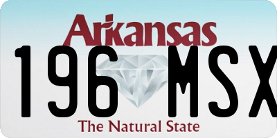 AR license plate 196MSX