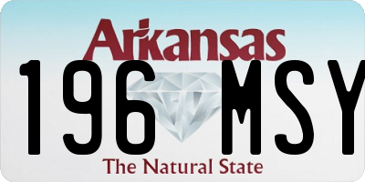 AR license plate 196MSY