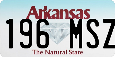 AR license plate 196MSZ