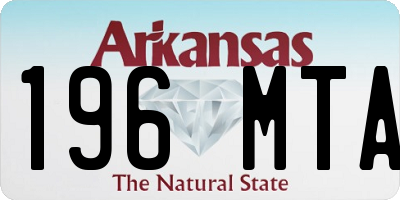 AR license plate 196MTA