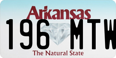 AR license plate 196MTW