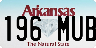 AR license plate 196MUB