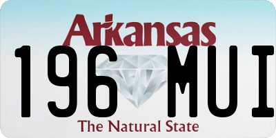 AR license plate 196MUI