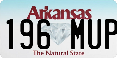 AR license plate 196MUP