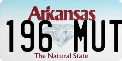 AR license plate 196MUT
