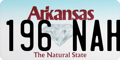 AR license plate 196NAH