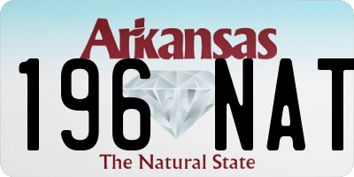 AR license plate 196NAT