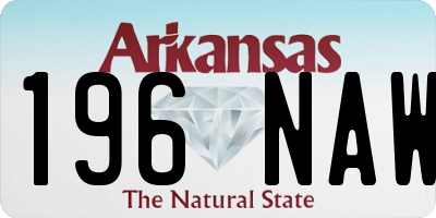 AR license plate 196NAW
