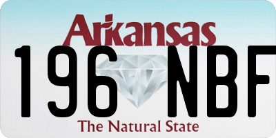AR license plate 196NBF