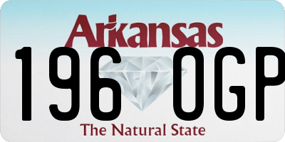 AR license plate 196OGP