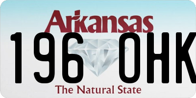 AR license plate 196OHK