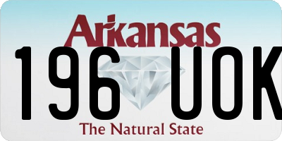 AR license plate 196UOK