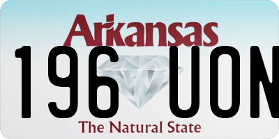 AR license plate 196UON