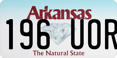 AR license plate 196UOR