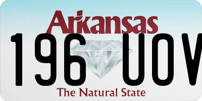 AR license plate 196UOV