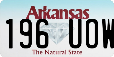 AR license plate 196UOW