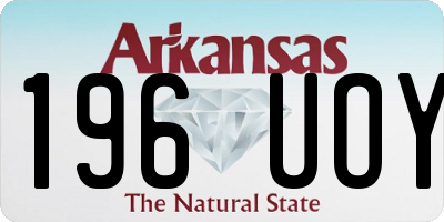 AR license plate 196UOY