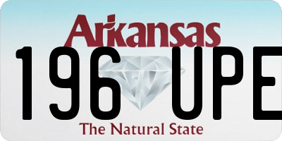 AR license plate 196UPE