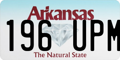 AR license plate 196UPM