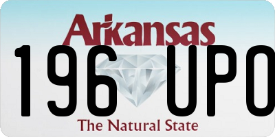 AR license plate 196UPO