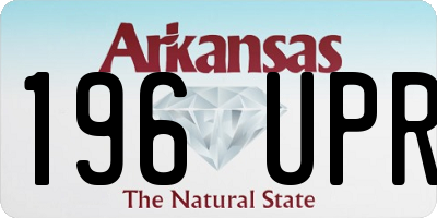 AR license plate 196UPR