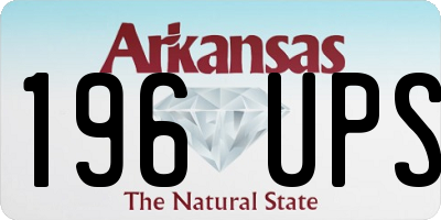 AR license plate 196UPS