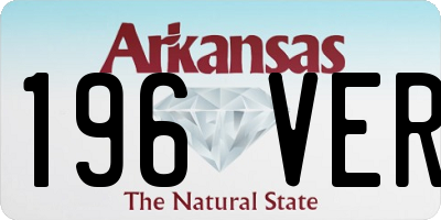 AR license plate 196VER