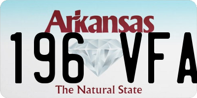 AR license plate 196VFA