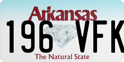 AR license plate 196VFK