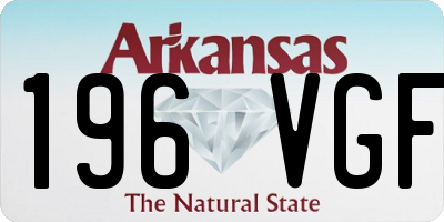 AR license plate 196VGF