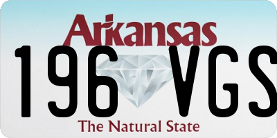 AR license plate 196VGS